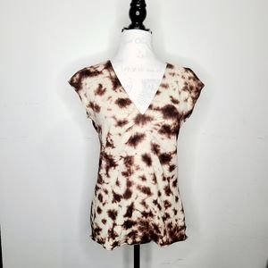 CALVIN KLEIN Tie Dyed Rolled Hem Tee